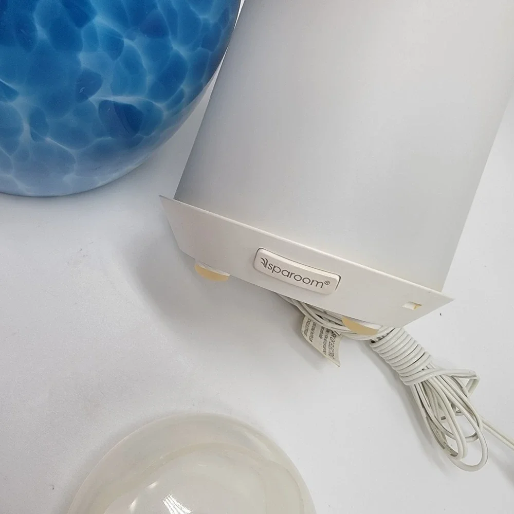 Sparoom MarbleMist Ultrasonic Mister Art Glass Essential Oil Diffuser Blue